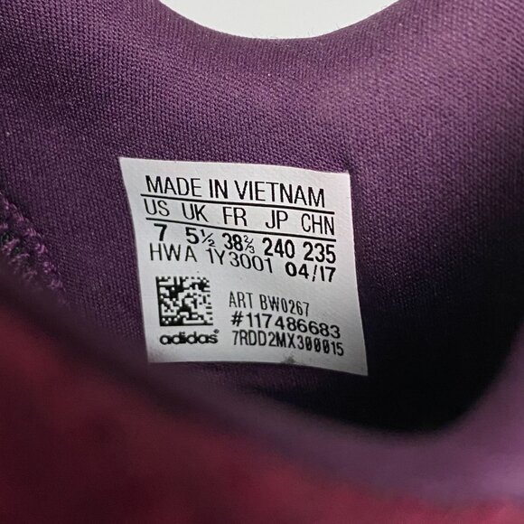 Adidas Alphabounce Running Shoes Sneakers Womens 7 Burgundy ART BW0267 - Picture 16 of 16